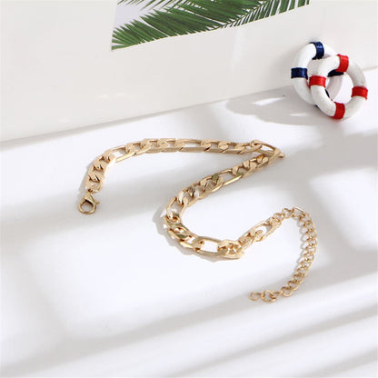 Goldtone Figaro Anklet