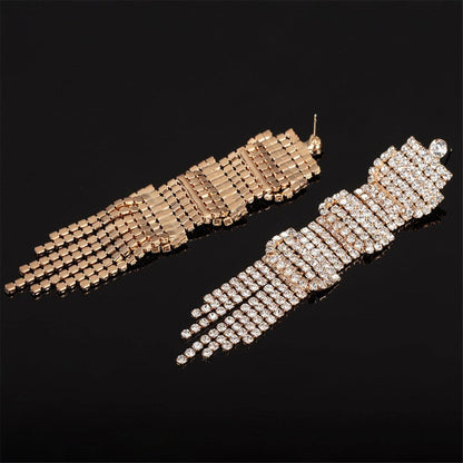 Cubic Zirconia & Goldtone Geometric Statement Drop Earrings