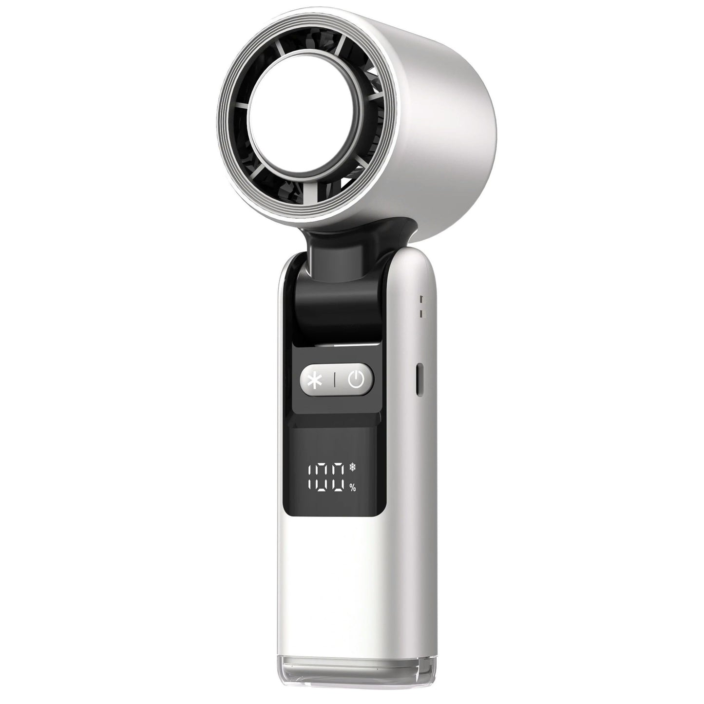 KENRO Mini Portable Folding Fan – Rechargeable Handheld Fan for Outdoor Use - Gray