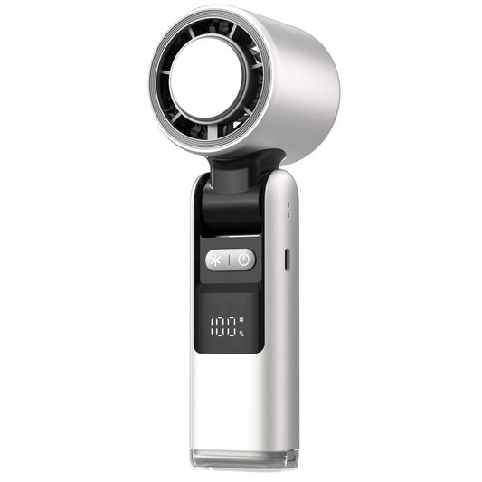 KENRO Mini Portable Folding Fan – Rechargeable Handheld Fan for Outdoor Use - Gray