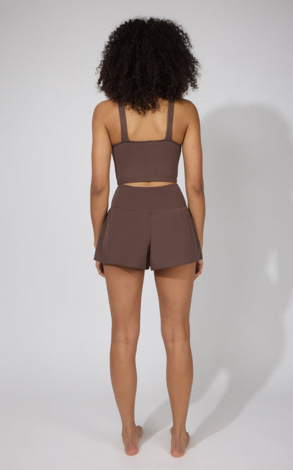 Ribbed Alamo Bra Tank & Lightstreme Crossfire Short Set