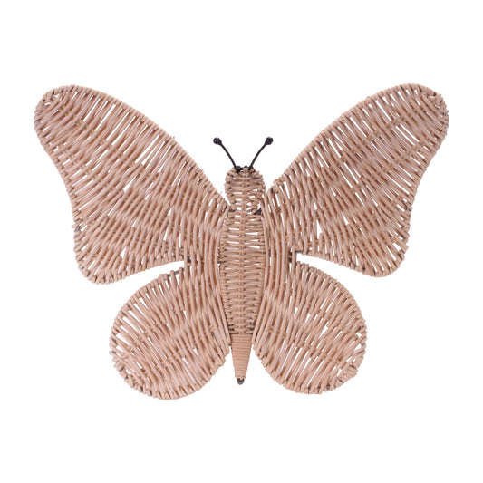 Melrose International Woven Rattan Butterfly Wall Accent 18"L