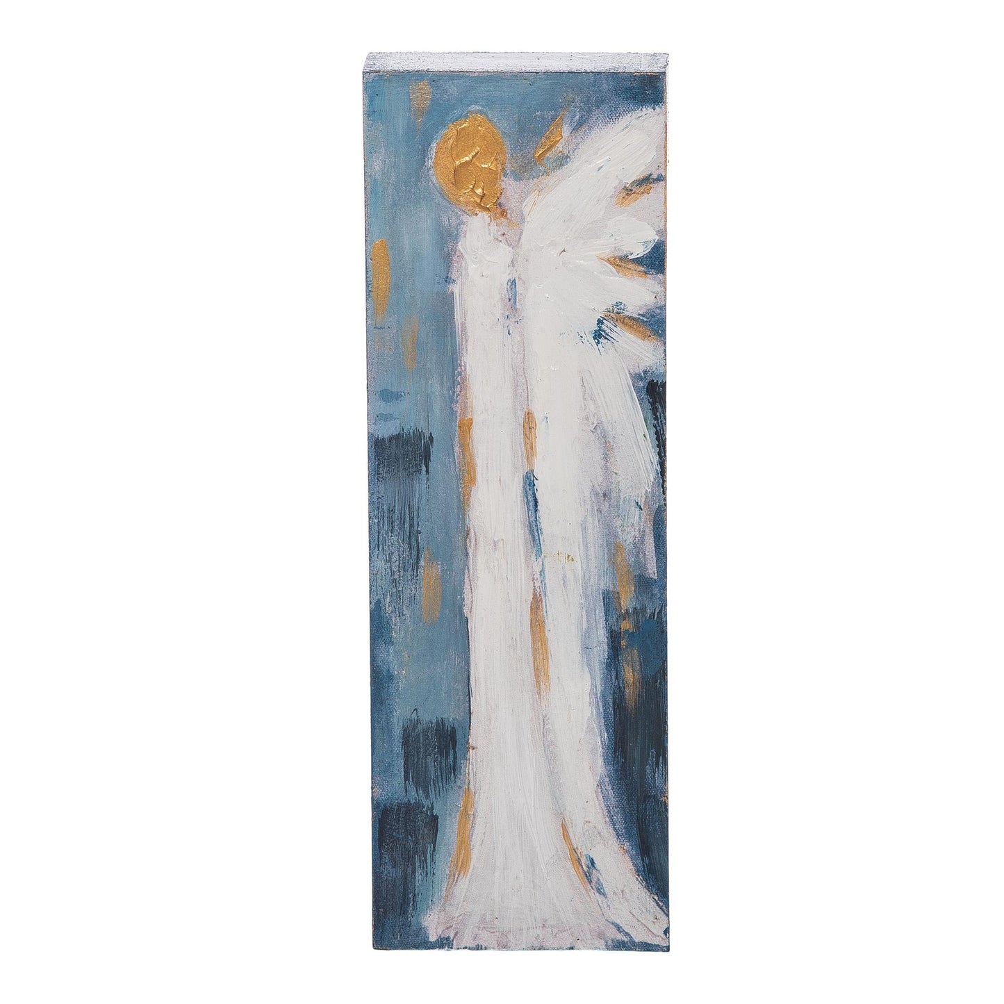 Hand Painted Wood Angel Block Decor for Home Spring Decorations Freestanding Signs