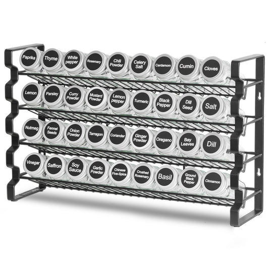 VEVOR Spice Rack Organizer for Cabinet Kitchen Countertop Seasoning Organizer 23x16 in - Black
