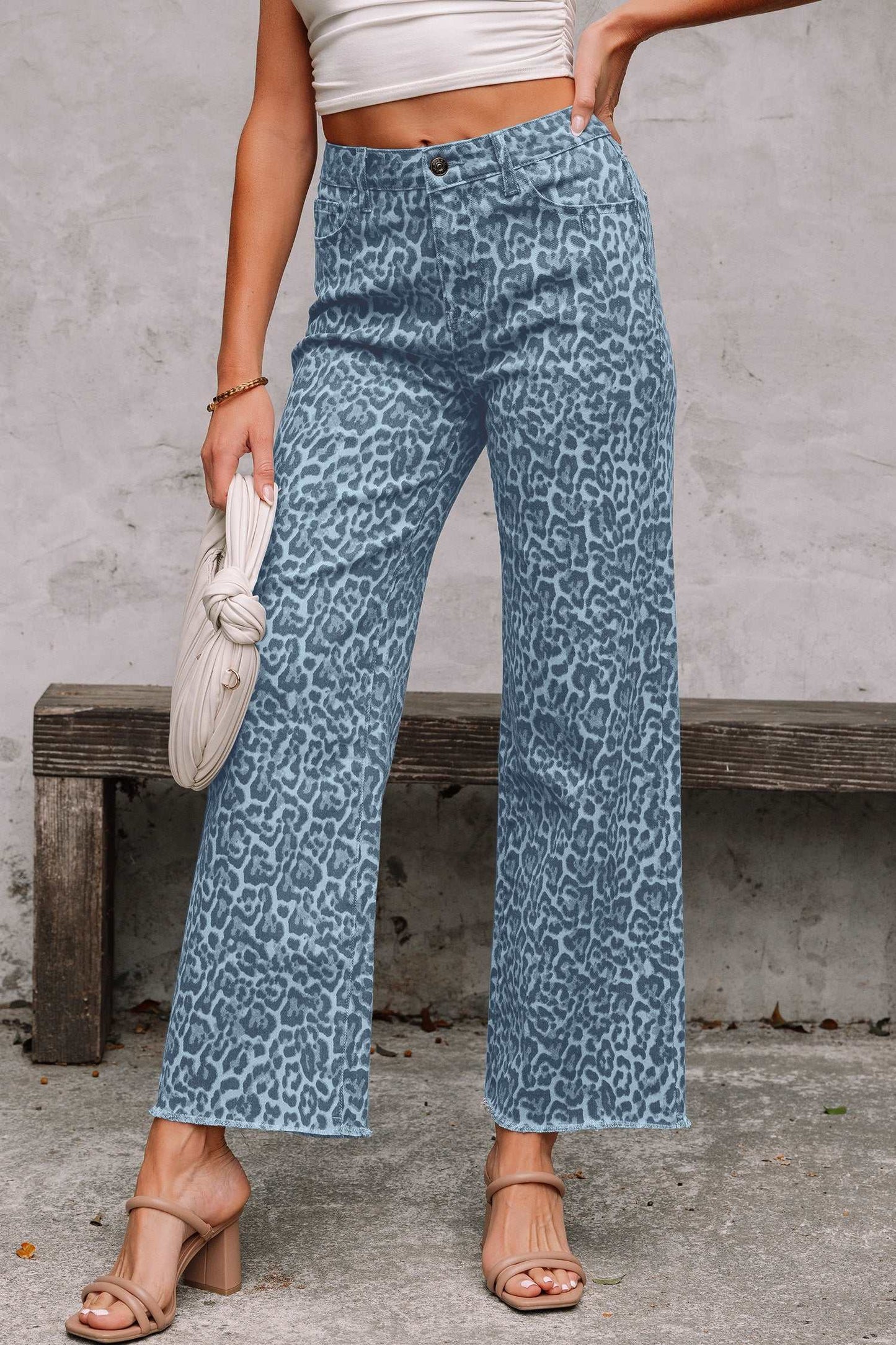 Gwendolyn Leg High Waist Jeans - Sky Blue / 10