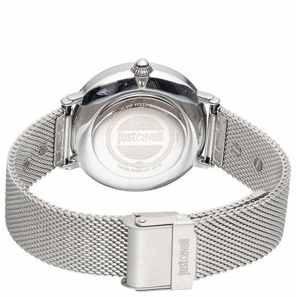 Just Cavalli JC1L077M0065 316L Stainless Steel Mineral Crystal Deployment Buckle Watch