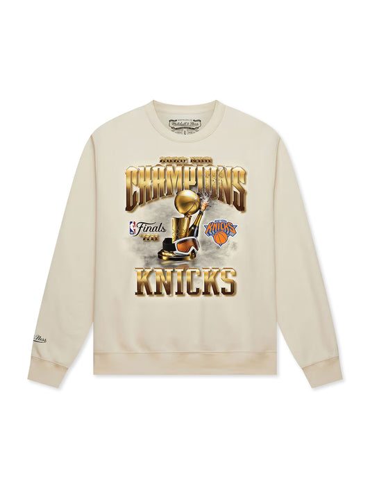 Mitchell & Ness Court Knicks Champions Crewneck - Cream