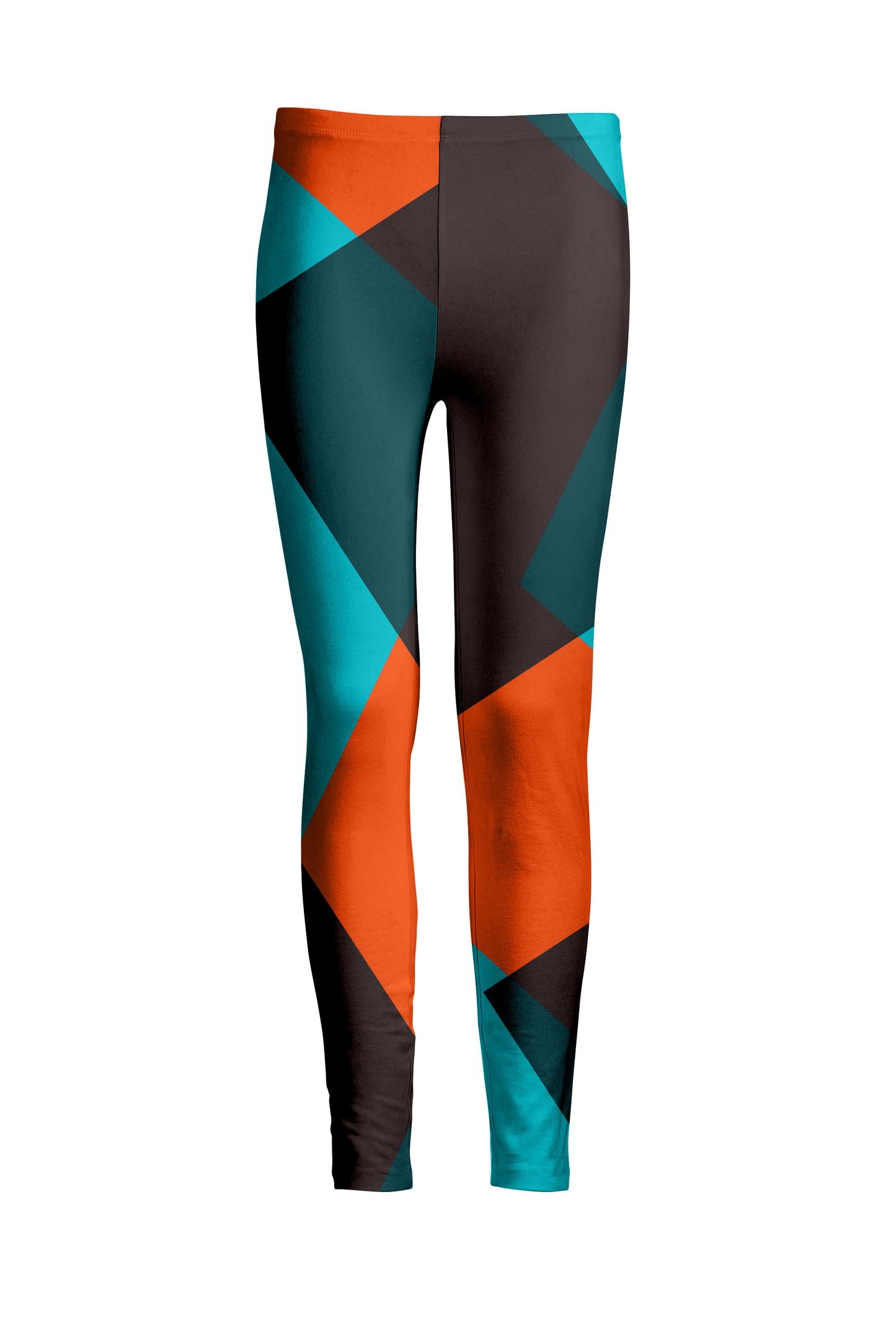 Aqua Orange Geometric-
