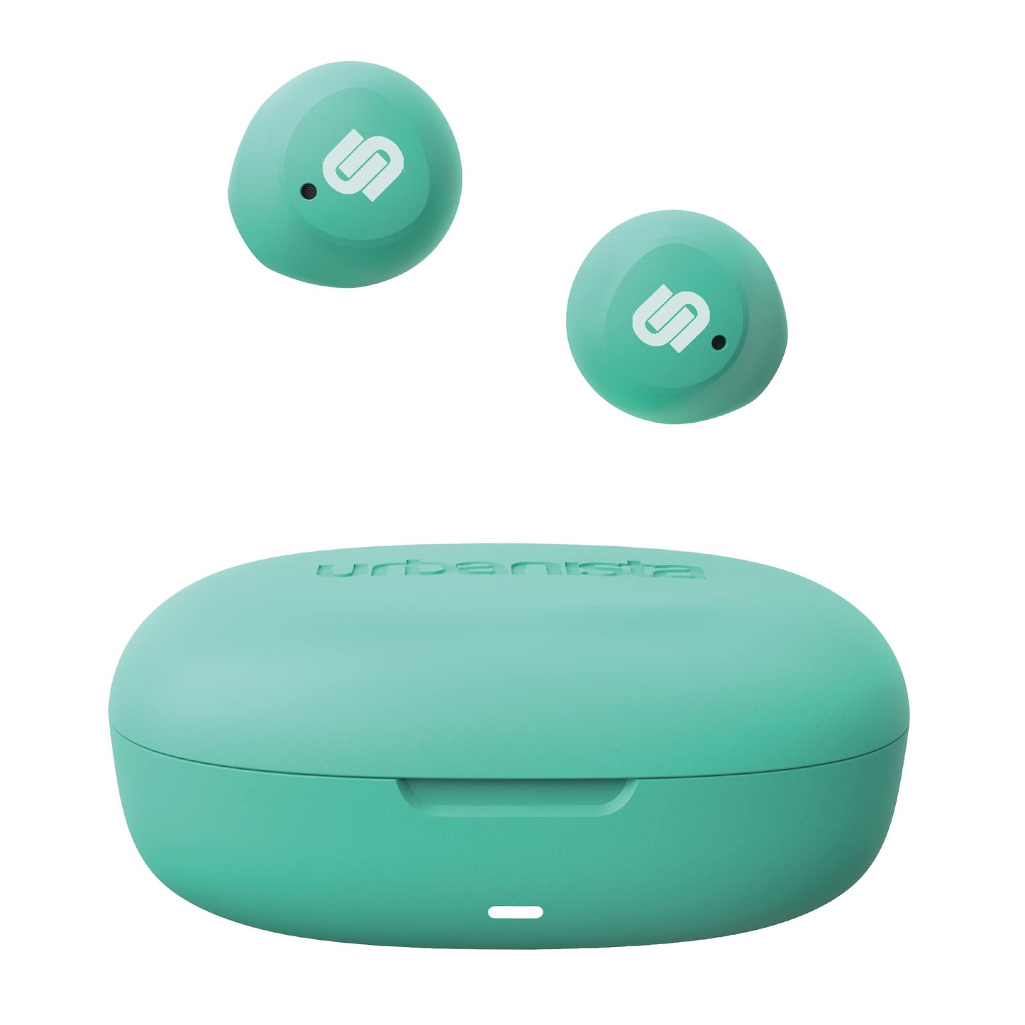 Urbanista Wireless Earbuds, Bluetooth 5.2 Enhanced Small Headphones, Touch Controls, 27 Hr Playtime, Usb C Fast Charging Case, Ipx Sweatproof Headphones for Running, Sports, Lisbon, Mint Green