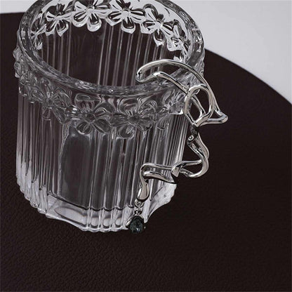 Cubic Zirconia & Silvertone Geometric Ear Hanger