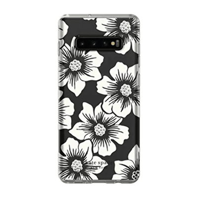 Kate Spade Defensive Hardshell Case for Galaxy S10 Plus - Hollyhock Cream/Clear