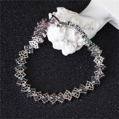 Purple & Blue Multicolor Cubic Zirconia Bracelet