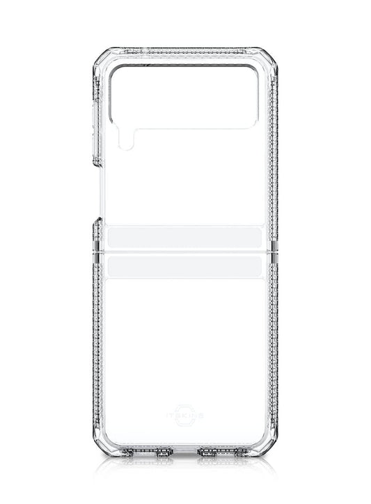 Itskins Hybrid Clear Protective Phone Case Compatible with Samsung Galaxy Z Flip3 5g, Slim Hybrid Case, Anti-Yellowing and Heavy Duty Shockproof Cover, Military Phone Case |Transparent