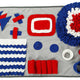 Grey / Red / Blue