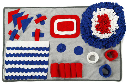 Grey / Red / Blue-