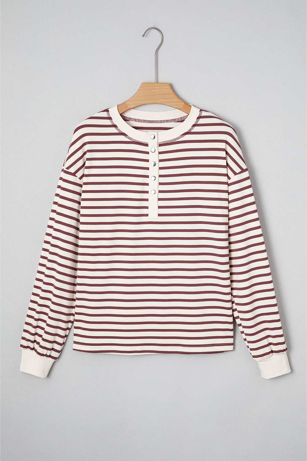 Margaret Sleeve Henley Top Long Sleeve Top
