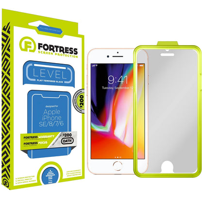 Fortress Compatible with Iphone Se/8/7/6/6s Screen Protector with $200 Device Coverage + Easy Installation Tool [9h Tempered Glass] Anti-Scratch, Drop Protection [Lifetime Replacements]