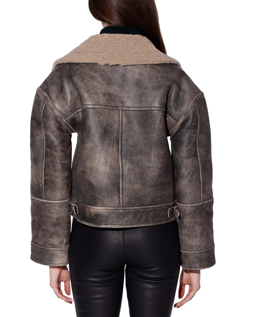 BLACK SAND LEATHER BEIGE FAUX-