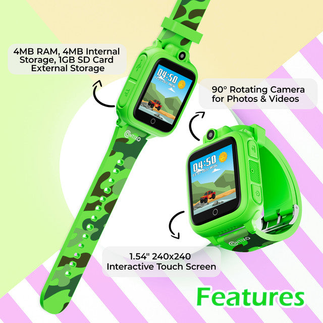 Contixo Smart Watch for Kids With Educational Games, HD Touch Screen, Camera, and MP3 Music Player