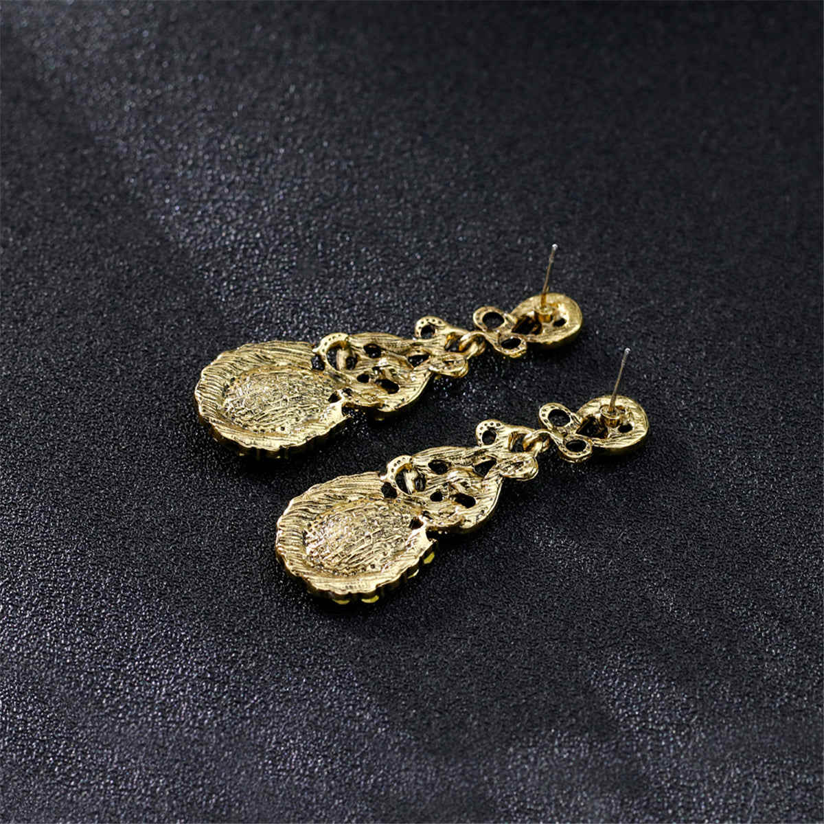 Yellow Crystal & Cubic Zirconia Botany Drop Earrings