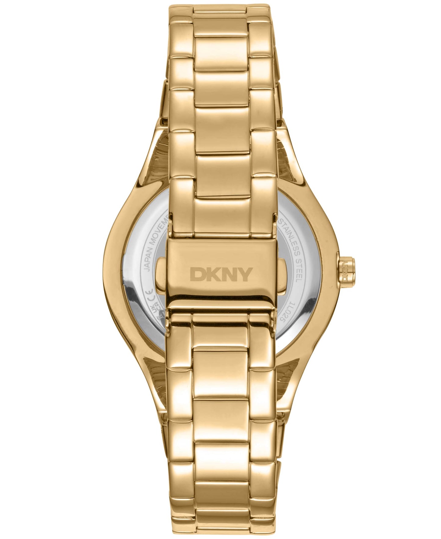 Dkny Women Watch, Gold Color Case, Dark Green Dial, Gold Color Metal Bracelet, 3 Hands, 5 Atm