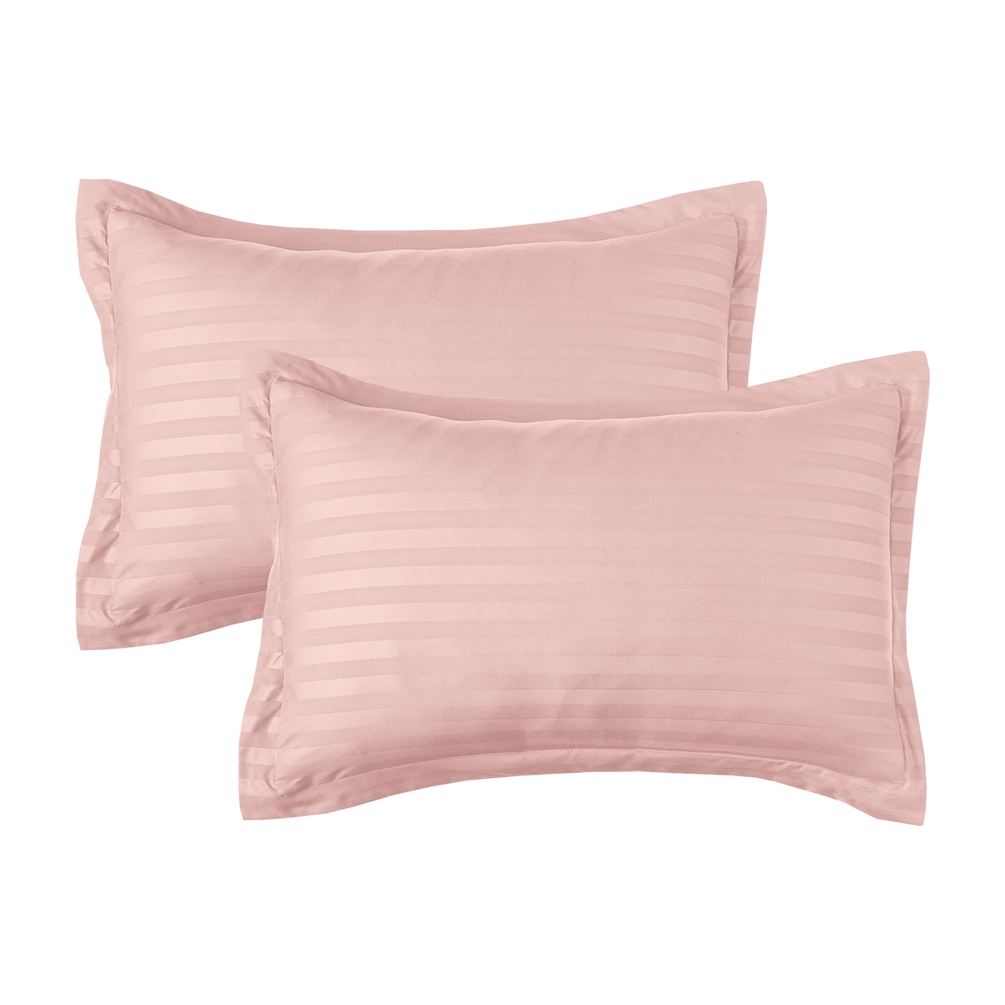 Elegant Comfort 8-Piece Dobby Stripe Comforter Set - Includes 4-Piece Sheet Set with Double Sided Storage Pockets