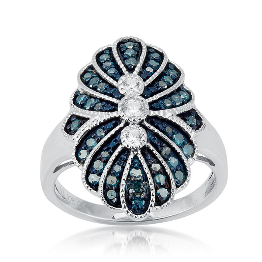 white, blue-