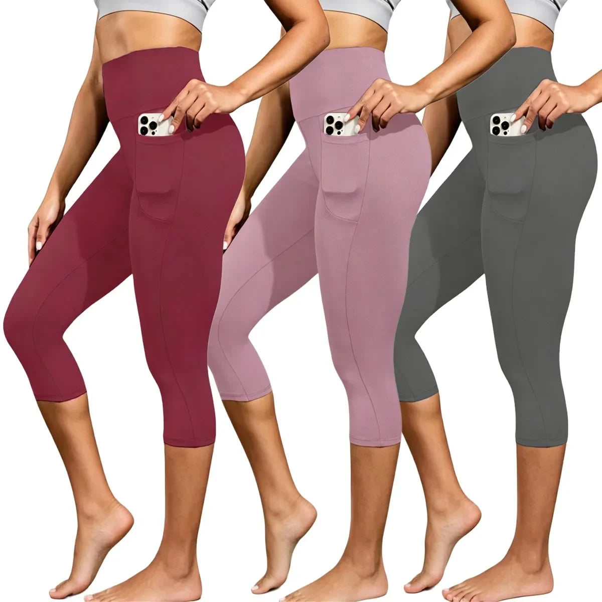 3-Pack(Wine,Pink,Grey)-