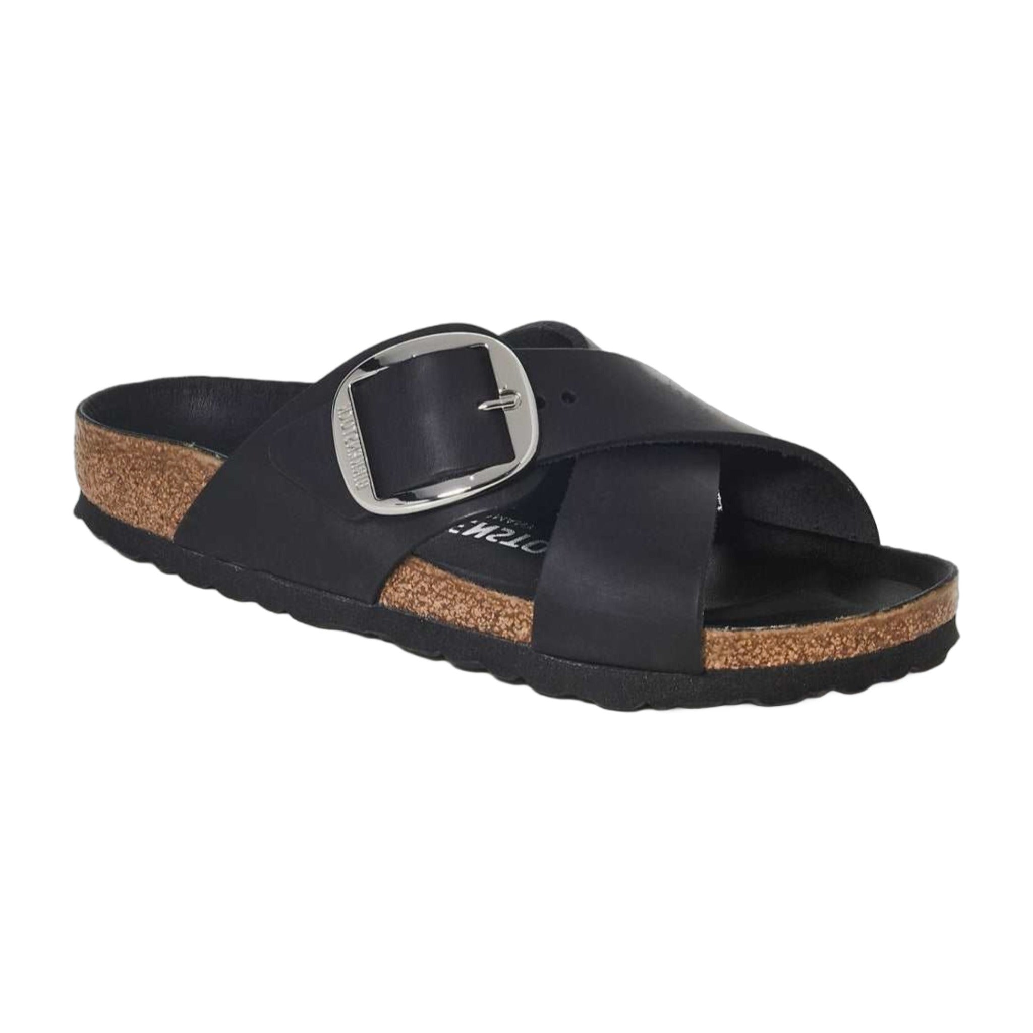Birkenstock Siena Big Buckle Oiled Leather Black – Zulily