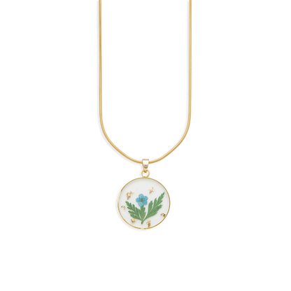 Mint & Lily Pressed Birth Flower Necklace