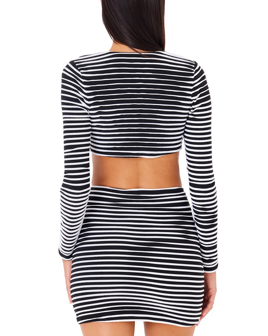 BLACK WITH WHITE STRIPES-