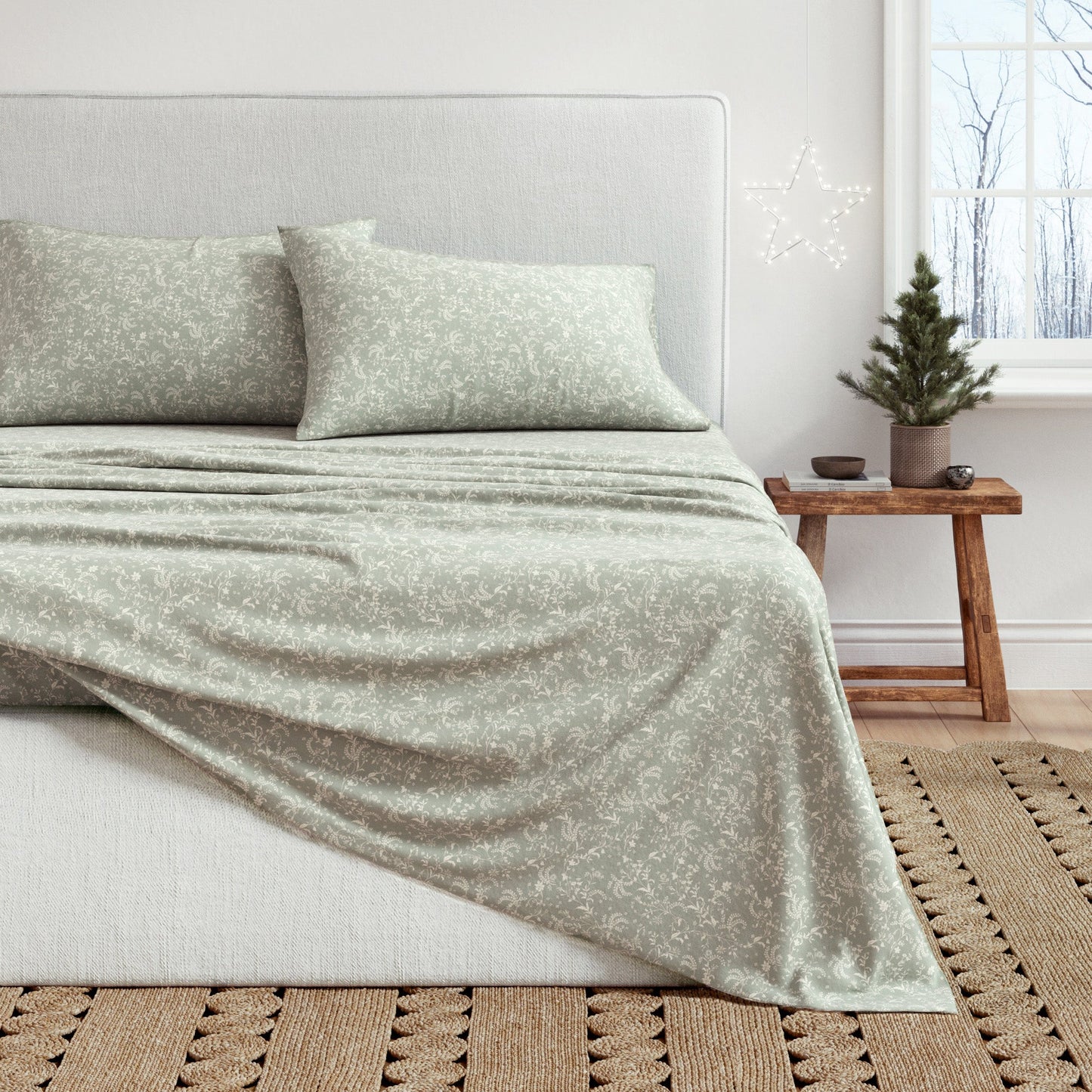 Turkish Cotton Flannel Sheet Set - Winter Floral Collection