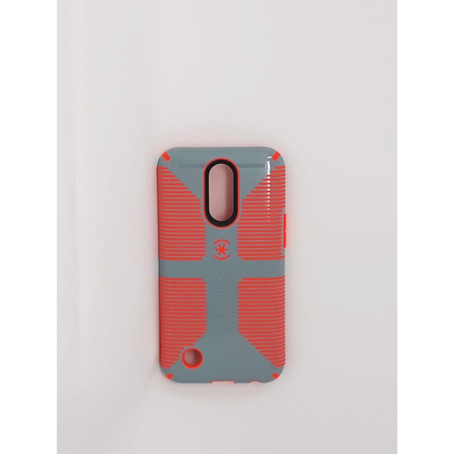 Speck Products Candyshell Grip Cell Phone Case for Lg K20 V - Nickel Grey/Warning Orange