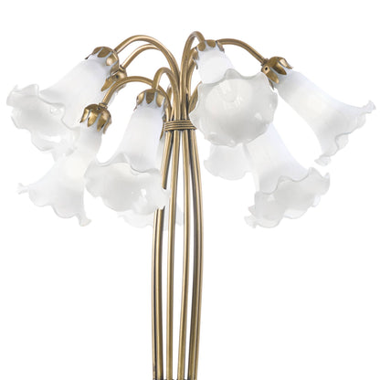 White/ Antique Brass-