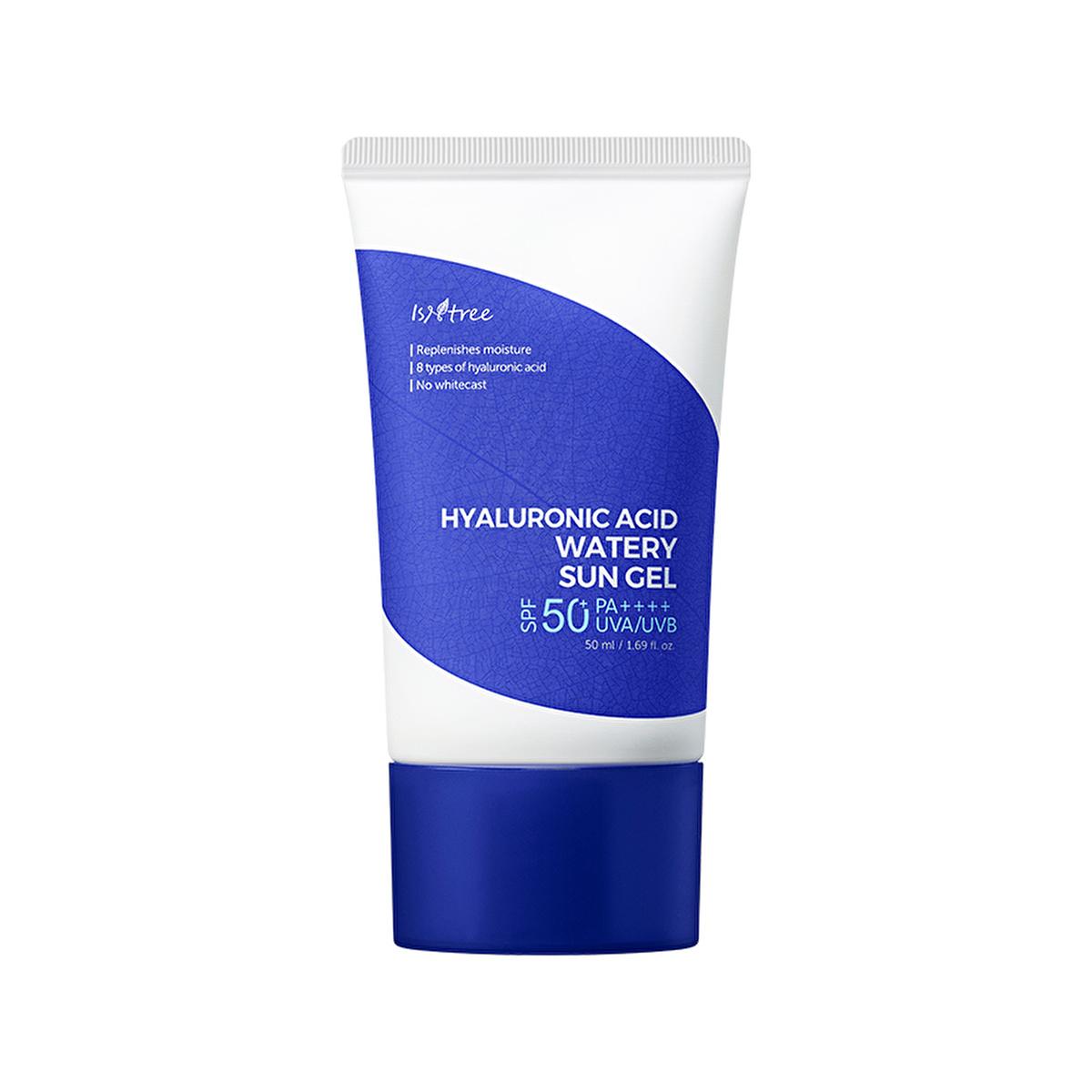 Isntree Hyaluronic Acid Watery Sun Gel SPF 50+ PA++++ - Hydrating, Lightweight Korean Sunscreen for Ultimate UV Protection (1.69 fl oz)