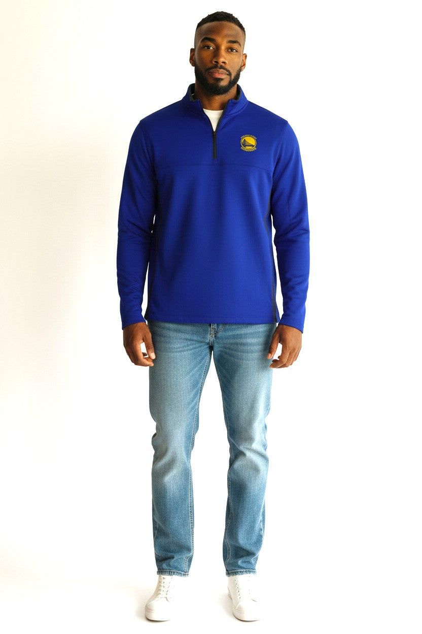 Nike Men's NBA Golden State Warriors Therma Filt Cover Up 1/2 Zip Pullover