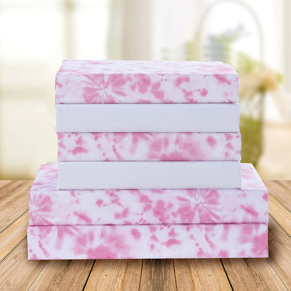 Elegant Comfort 6-Piece Colorful Tie Dye Pattern Sheet Set - Soft as a Hotel Premium Quality Bedding