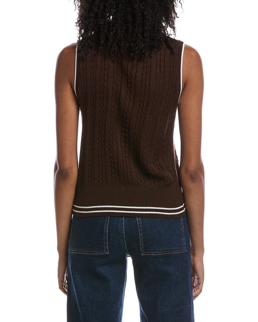 CHOCOLATE BROWN/WHITE-