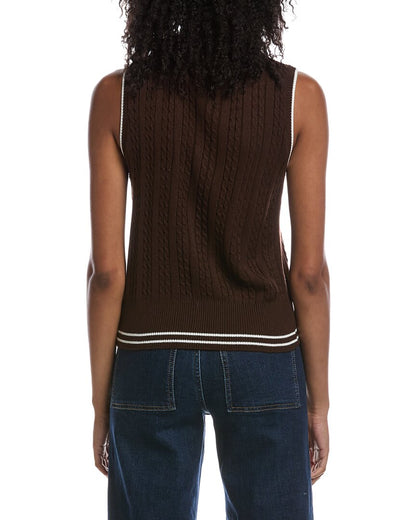 CHOCOLATE BROWN/WHITE-