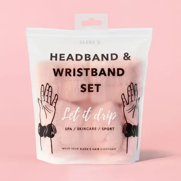 Let it Drip (Headband + Wristbands) Pink