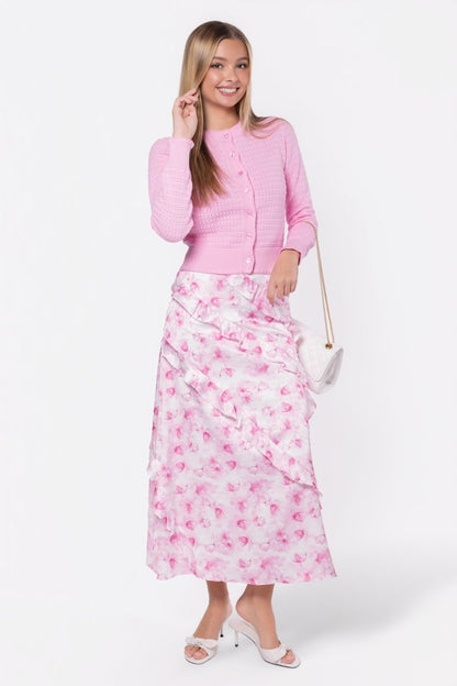 Laurel Skirt (White/Pink)
