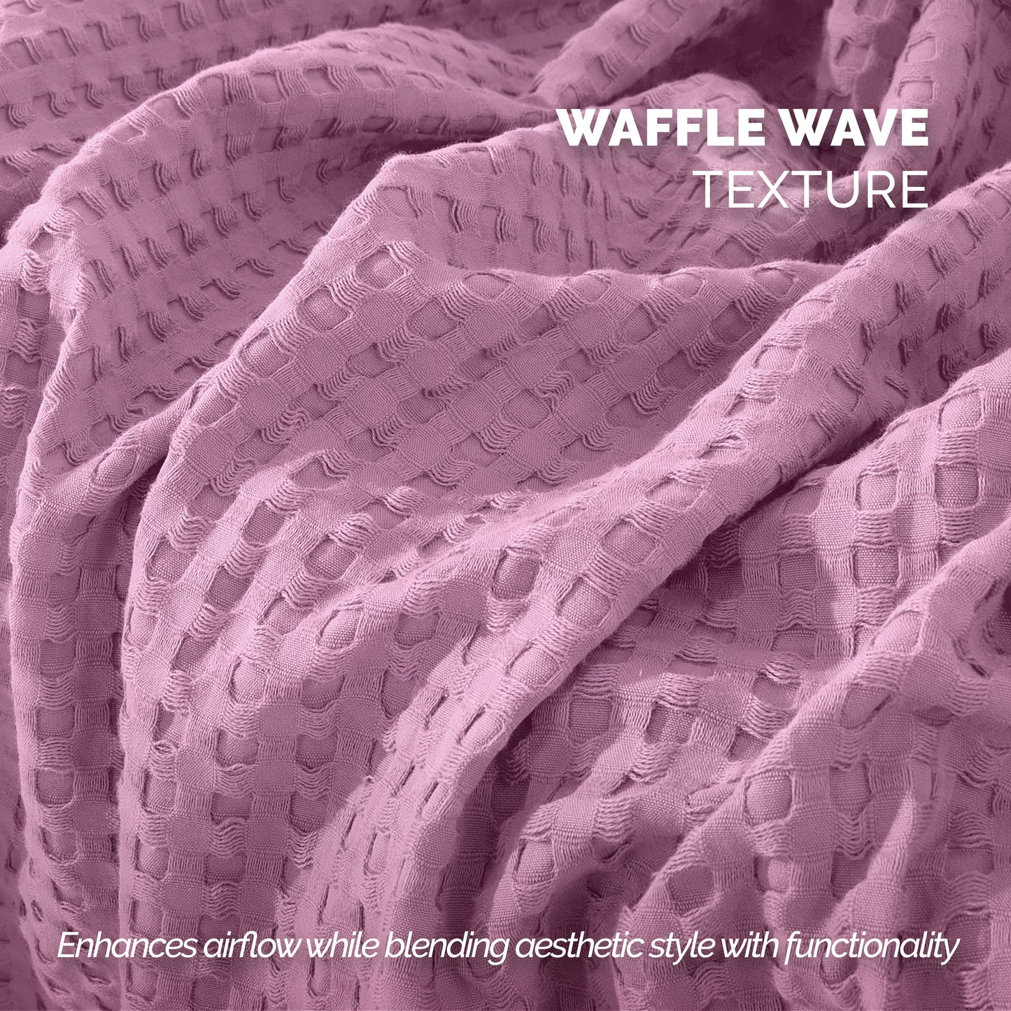 Elegant Comfort Cotton Waffle Blanket