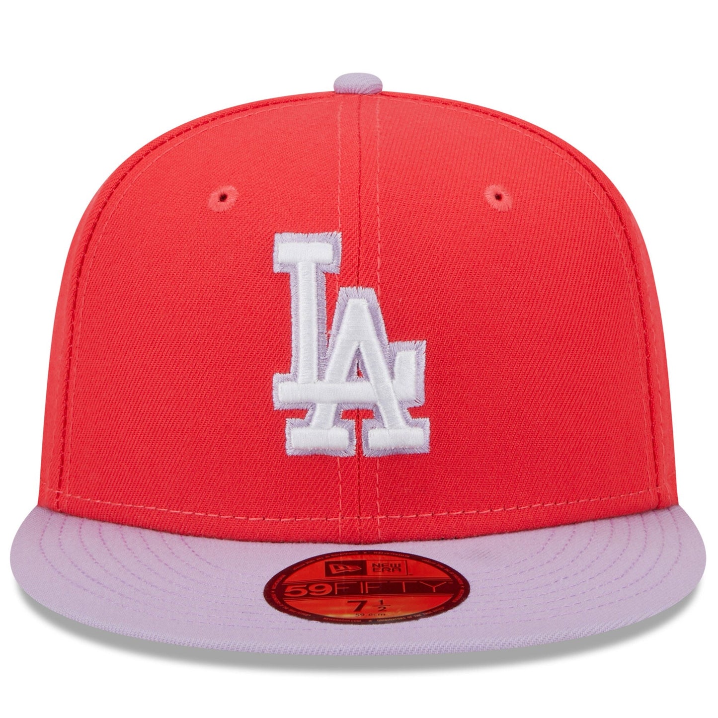 Men's New Era MLB La Dodgers 5950 Fitted 'Color Pack' - Red/Lavander