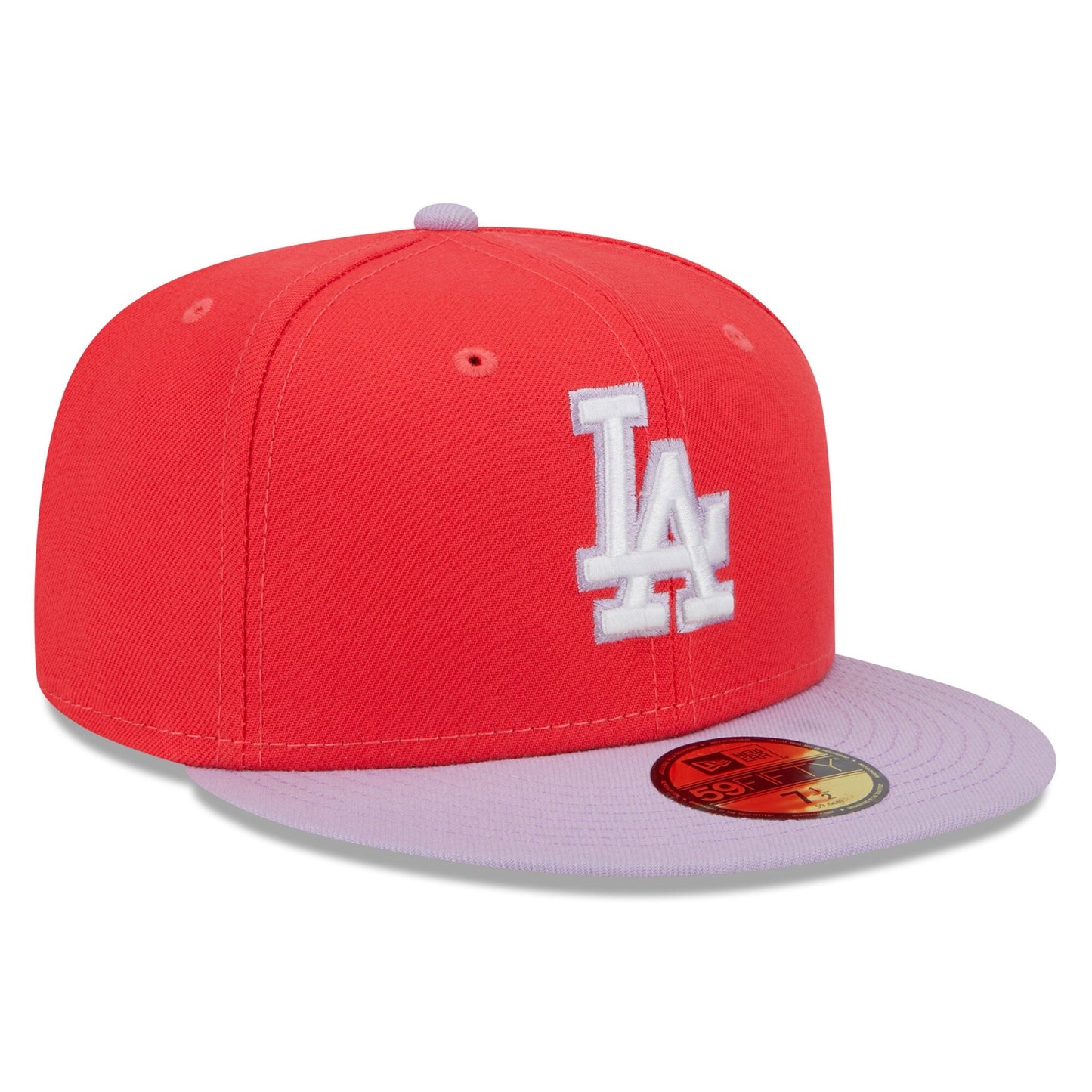 Men's New Era MLB La Dodgers 5950 Fitted 'Color Pack' - Red/Lavander