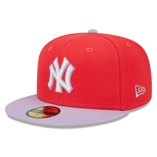 Men's New Era MLB Ny Yankees 5950 Fitted 'Color Pack' - Red/Lavander