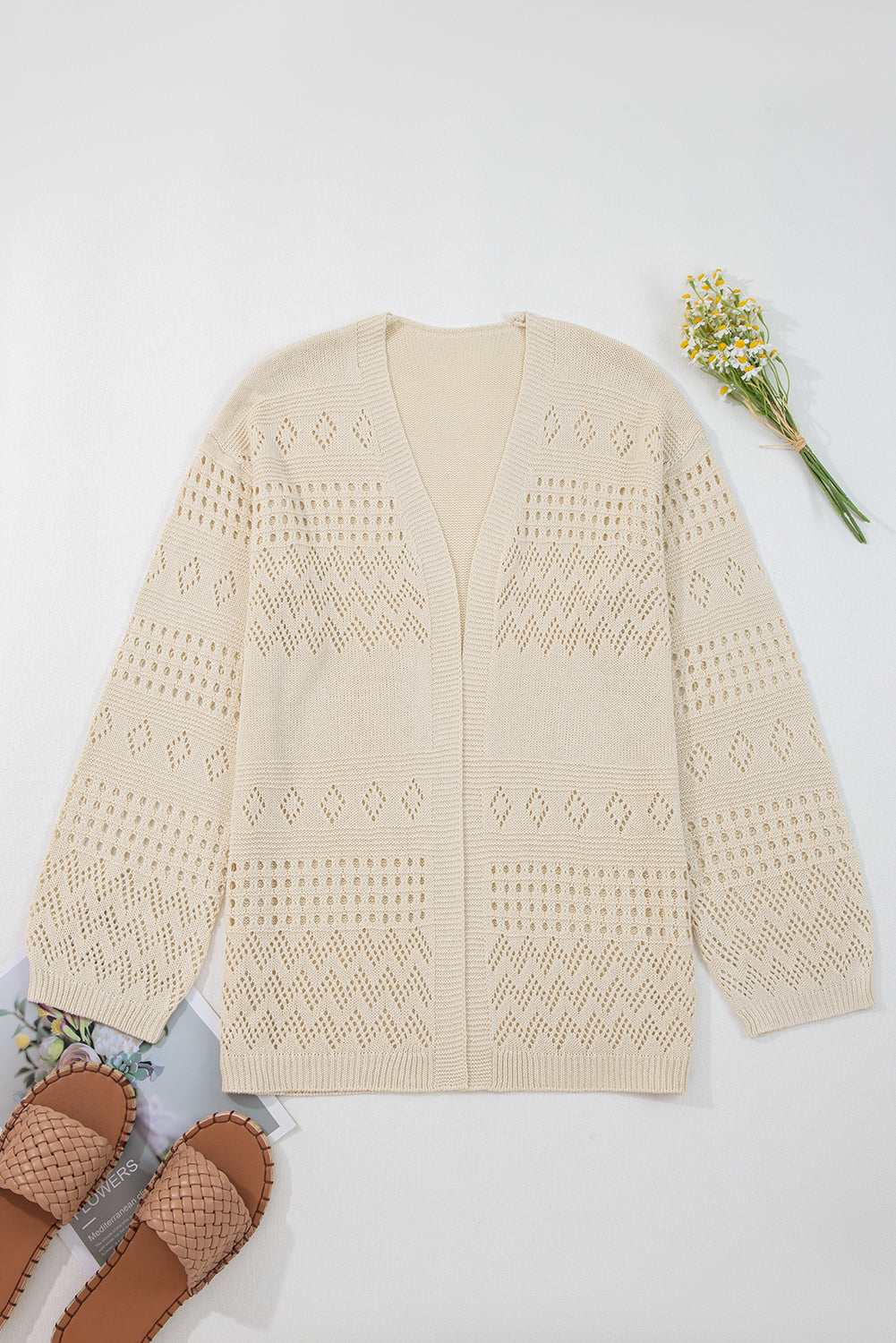 Harley Open Front Cardigan Sweater - Smoke Gray / L - 12/14