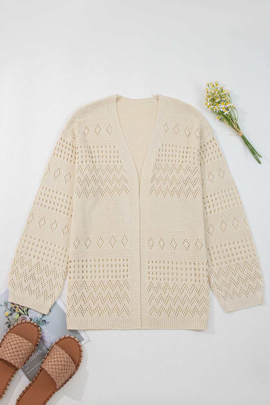 Harley Open Front Cardigan Sweater - Smoke Gray / L - 12/14