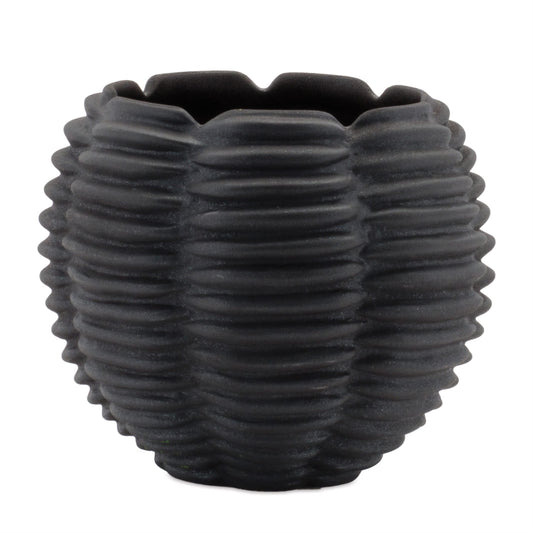 Melrose International Ribbed Ceramic Bud Vase (Set of 2)
