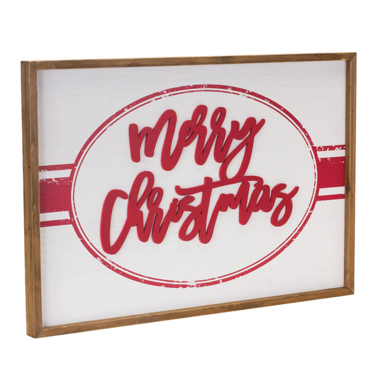 Melrose International Wood Merry Christmas Sign 27.5"L