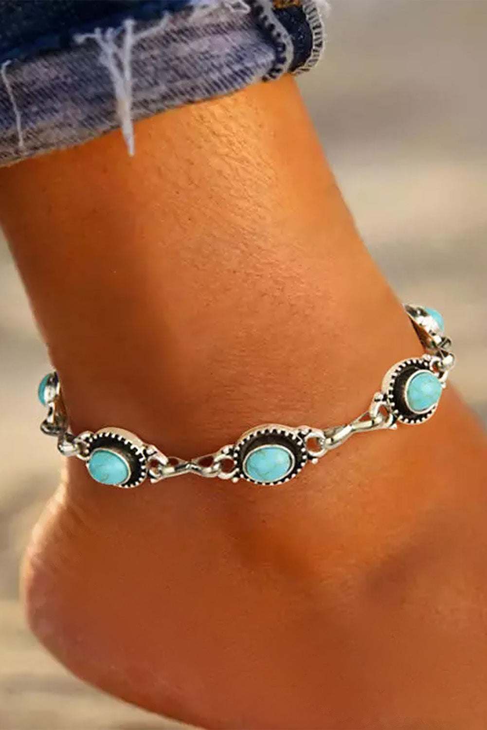 Sky Bohemian Casual Anklet - Silver / ONE